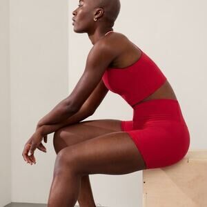 Athleta Conscious Crop or Sports Bra Peach Orange Size 3X BUILT-IN Bra